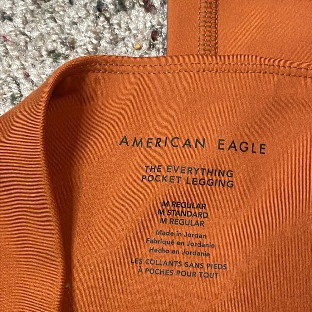 American Eagle Orange The Everything Pocket Legging Size Medium - Picture 2 of 8
